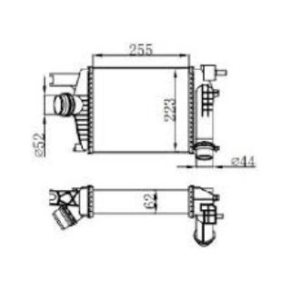 TURBO RADYATÖRÜ İNTERCOOLER CLİO IV-CAPTUR-LOGAN II-SANDRO II 1.5DCI-CLİO IV-0.9TCE-1.2TCE-1.6 13->  255X223X62 AT/MT SANZUMAN resmi