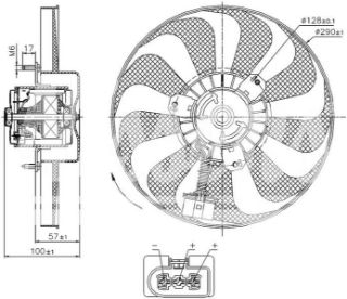 FAN RADYATÖR FAN GOLF IV 1.4İ/1.6İ/BORA/SEAT/SKODA 03- KLİMA FANI TEK FAN resmi