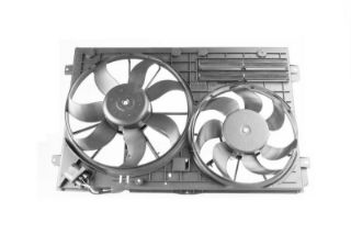 FAN RADYATÖR FAN GOLF 5 / JETTA / PASSAT / CADDY ÇİFTLİ DAVLUMBAZLI ÇİFT FANLI resmi