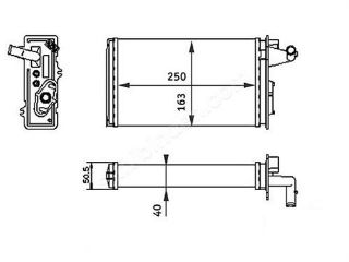 KALORİFER RADYATÖRÜ BRAZİNG TMPR-TİPO-145 95-01 146 94-01 155 92-97 250X156X32 resmi
