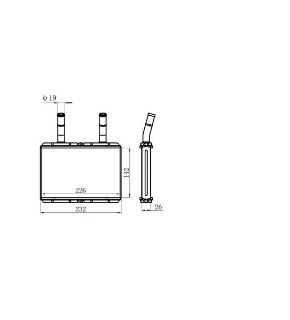 KALORİFER RADYATÖRÜ HYUNDAİ H100 KAMYONET YENİ. MOD KİA BONGO 04 142X226X26 OTO.-MEK. resmi