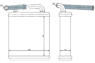 KALORİFER RDAYATÖRÜ BRAZİNG H100 KLİMALI 165X165X26 resmi