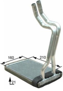 KALORİFER RDAYATÖRÜ BRAZİNG MATRIZ 1.5 CRDİ 01 210X160X21 resmi