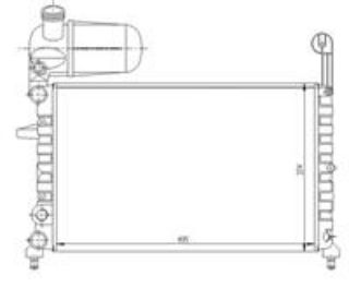 RADYATÖR TMPR-TİPO MEK KLİMASIZ 496X322X23 ALEMİNYUM BİDONLU resmi