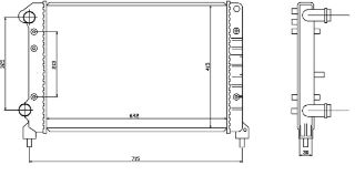 RADYATÖR DOBLO-DOBLO CARGO 1.4 10/05 1.6-1.9D 01 MEK AC AL/PL/BRZ 61766 resmi