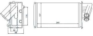 KALORİFER RADYATÖRÜ LGN 260X156X32 OTO.-MEK. resmi