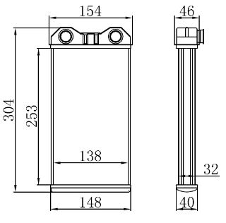 KALORİFER RADYATÖRÜ TRAFFIC II-VİVARO 06 255X138X32 resmi