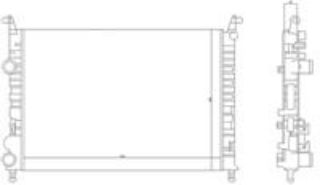 RADYATÖR PALİO 1.2-ALBEA 1.6 AC KLİMASIZ MEK 530X379X22 ALEMİNYUM resmi