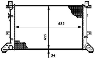 RADYATÖR LT28-35-LT28-46 2.5TDI-2.8TDI AC KLİMASIZ MEK 685X415X34 resmi