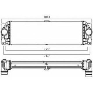 KALORİFER RADYATÖRÜ MERCEDES BENZ AXOR 02 339X157X26 OTO.-MEK. resmi