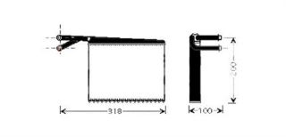KALORİFER BRAZİNG HEATER 165X220X36 SPRİNTER W-208-210-212D/208211-213-216CDI/214G 95- 72043 resmi