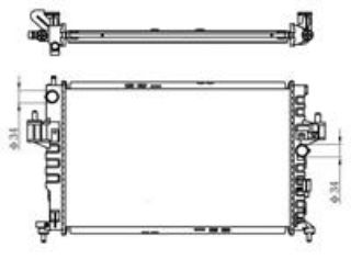 RADYATÖR CORSA C-COMBO-TIGRA 1.3 CDTI-1.7 CDTI AC MEK 600X377X23 resmi