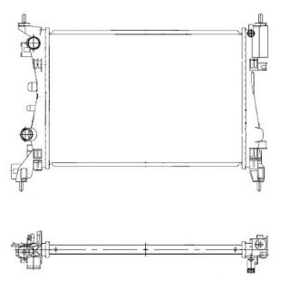 RADYATÖR CORSA D 1.0-1.2-1.4 06 AC KLİMASIZ MEK 540X370X23 resmi