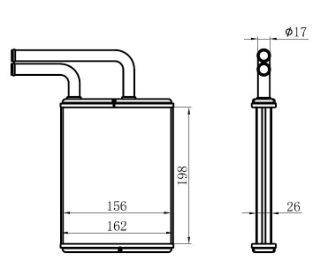 KALORİFER RADYATÖRÜ MİTSUBİSHİ CANTER 3.5 TON 198X156X22 resmi