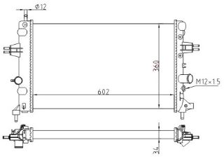RADYATOR MECHANİCAL MT 600X370X34 ASTRA G 1.6İ TWİNPORT 98 630704 resmi
