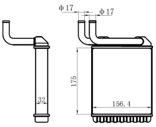 KALORİFER RADYATÖRÜ MİTSUBİSHİ CANTER 175X156X42 OTO.-MEK. resmi