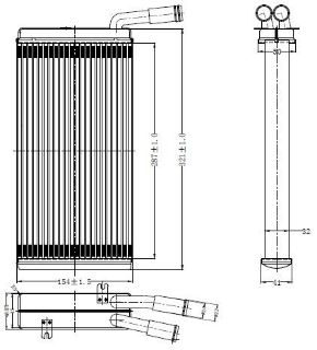 KALORİFER RADYATÖRÜ VW T4 KLİMASIZ 287X154X32 OTO.-MEK. resmi