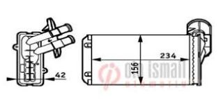 KALORİFER RADYATÖRÜ CADDY-GOLF-JETTA 234X157X32 OTO.-MEK. resmi