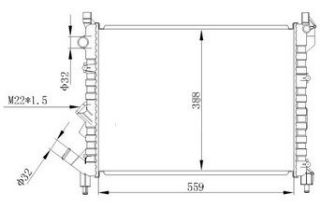 RADYATOR MECHANİCAL MT 560X416X23 LAGUNA 1.8İ/2.0İ 94 63832 resmi