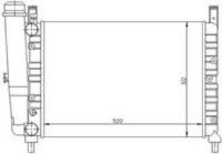 RADYATÖR UNO 70 1.4 İE-1.5 İE MEK 520X322X23 resmi
