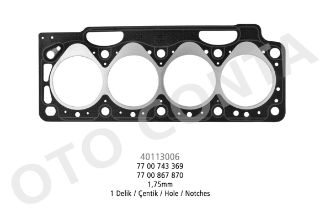 SKC 1 ÇENTİK KNG-EXP.MGN.CLİO R9 DZL 1.76 MM SÜPER KALİTE resmi