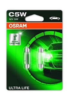 BLİSTER AMBALAJ - AMPUL 12V 5W SOFİT 11X39 ULTRA LİFE 3 YIL GARANTİLİ NORMAL SOFİT İKİLİ AMBALAJ resmi