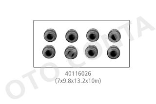 SUBAP LASTİĞİ TAKIM VITON (8ADET 7MM 7X9.8X13.2X10MM) resmi