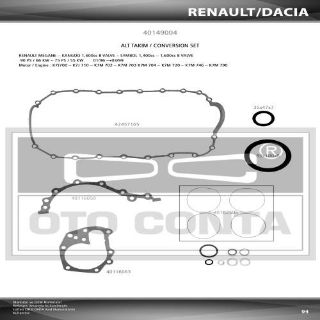 MOTOR TAKIM CONTASI ALT (KEÇELI KARTEL CONTALI) MEGANE LOGAN 1.4 1.6 8V K7J K7M resmi