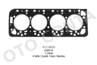 SİLİNDİR KAPAK CONTASI PEUGEOT J7-J9 D 4 DELIK PEUGEOT J7-J9 D S.K.C YM 1.73 MM 4 DELIK XD2P94-XD2PX94 0209.C6 resmi