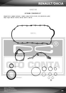 MOTOR TAKIM CONTASI  ALT (SKT KECELI) CLİO MEGANE FLUENCE 1.5DCI K9K resmi