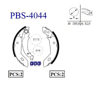 ARKA FREN BALATASI PABUCLU XSARA P306 XUD9 DW8 (1,9 8V) OLCU: (180 * 30) / (97 00) resmi