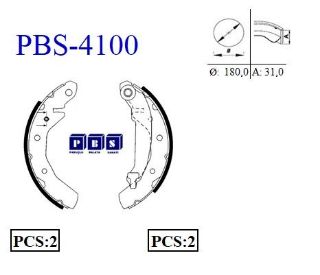 ARKA FREN BALATASI PABUC MATİZ 0,8 09 / 00>1,0 11 / 02> resmi