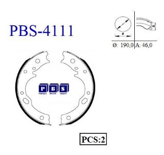 EL FREN BALATASI PABUC MİTSUBİSHİ CANTER 2001> İSUZU CHAMPION 2003> (K 4443) resmi