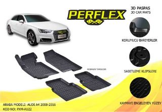 PASPAS 3D X-MAT HAVUZLU AUDI A4 11 SİYAH resmi