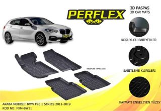 PERFLEX 3D X-MAT HAVUZLU PASPAS ÇEŞİTLERİ BEJ BMW F20 1 SERİSİ 2011 2011 3D X-MAT 5 PCS resmi