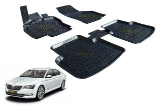 PASPAS 3D X-MAT HAVUZLU SKODA SUPERB 15 BEJ resmi