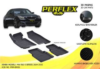 PASPAS 3D X-MAT HAVUZLU BMW E60 5 SERİSİ 04-10 SİYAH resmi