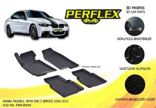 PASPAS 3D X-MAT HAVUZLU BMW E90 3 SERİSİ 06-12 SİYAH resmi