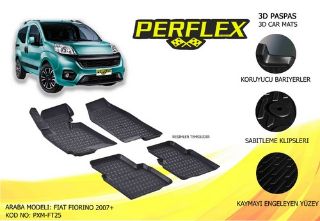 PASPAS 3D X-MAT HAVUZLU FIAT FİORİNO 07 SİYAH resmi