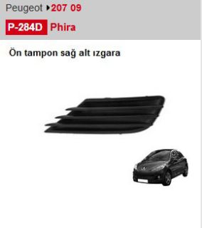 ALT IZGARA SAĞ 207 09 -  - > resmi