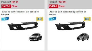 ÖN  TAMPON AST.DEL.PARK SENSÖRLÜ 407 04 -  - > resmi