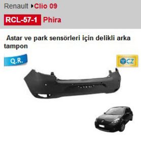 ARKA TAMPON ASTARLI SENSÖRLÜ CLİO / THALIA 09 / 12 resmi