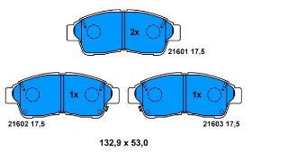 FREN BALATASI ÖN COROLLA 95>02 AE101 AE111 ENJEKSİYONLU RAV4 94>00 resmi
