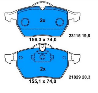 FREN BALATASI ÖN VECTRA B 95> CALIBRA 90> / 9-3 98>03 resmi
