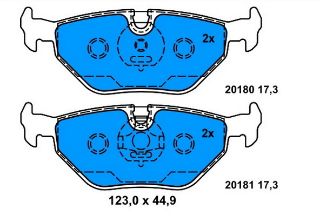 FREN BALATASI ARKA 75 MG ZT / 9-5 / BMW 3  E46 BMW Z3 BMW Z4  E85 / MG6 resmi