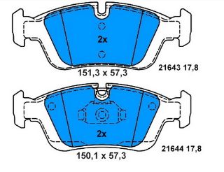 FREN BALATASI ÖN BMW 3  E46 BMW Z3  1998> 2.0 2.2 2.8 BMW Z4  E85 resmi