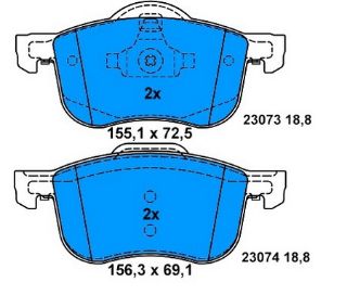 FREN BALATASI ÖN S60 00> S70 97>00 S80 98> V70 97>07 XC70 00> resmi