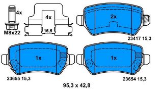 FREN BALATASI ARKA ASTRA G 98> ASTRA H 04> CORSA C 00> COMBO 00> ZAFİRA B 05> ZAFİRA A 99> MERİVA A 03> MERİVA B 10> / CEED 12> VENGA 09> resmi