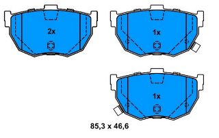 FREN BALATASI ARKA COUPE 02> ELANTRA 00> / CERATO 04> / MAXİMA 88>94 resmi