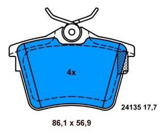 FREN BALATASI ARKA 407 04> 607 00> / C5 08> resmi